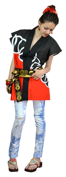 японская традиционная куртка ХАНТЭН, unisex