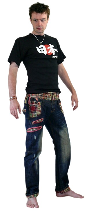 японская футболка с иероглифами НИППОН, хлопок 100%