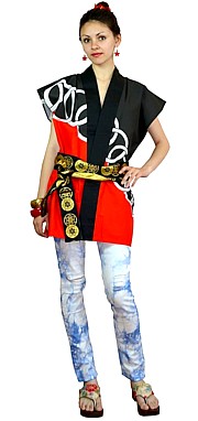 Японская традиционная одежда - куртка-безрукавка ХАНТЭН