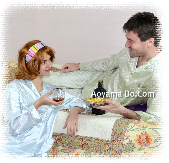 мужская шелковая пижама, Япония