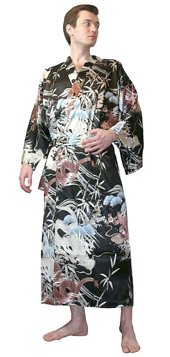 мужской шелковый халат-кимоно, Япония