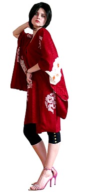 японский шелковый жакет - хаори