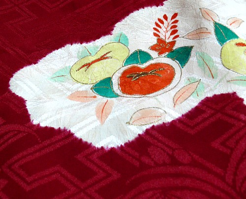 авторская роспись на шелковом японском женском хаори ( длинном жакете)