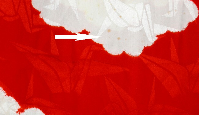 деталь ткани японского старинного шелкового кимоно