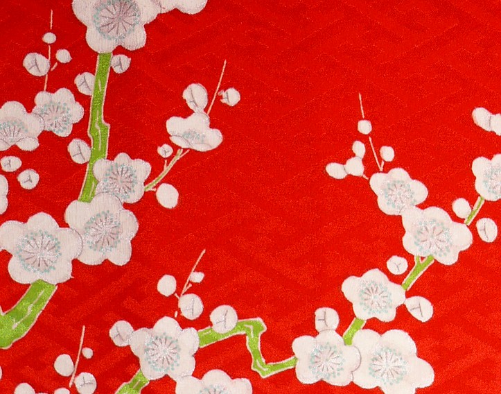 японский рисунок на шелке кимоно