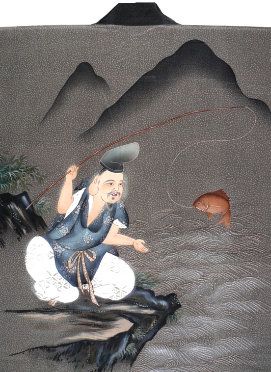 роспись на мужском кимоно