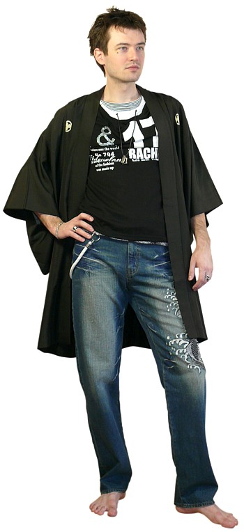 мужское хаори, шелк