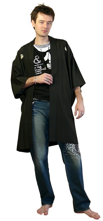 мужское шелковое хаори