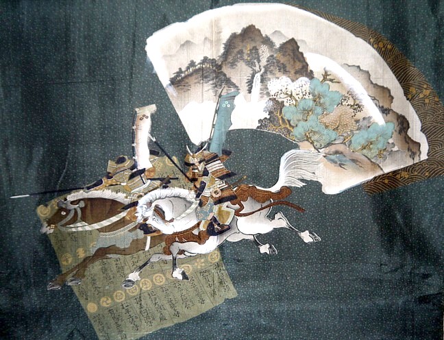 рисунок ма подкладке японского мужского шелкового хаори, 1930-е гг.