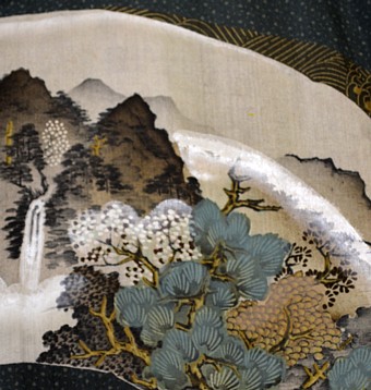 деталь рисунка на японском старинном мужском хаори