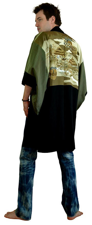 хаори с 5-ю фамильными гербами монами