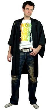  японское традиционное мужское шелковое хаори, 1930-е гг.