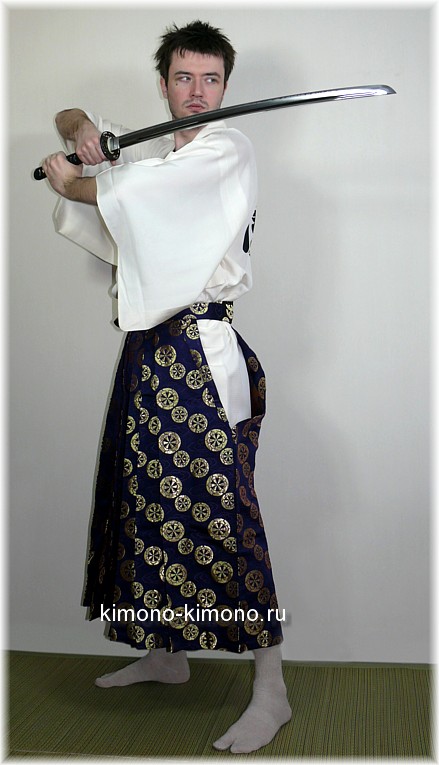 хакама из шелковой парчи