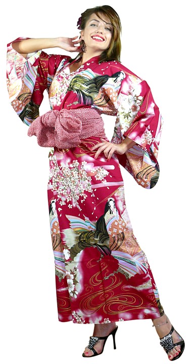 японское кимоно из хлопка